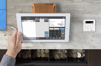 SumUp kassesystem med tablet og kortlæser