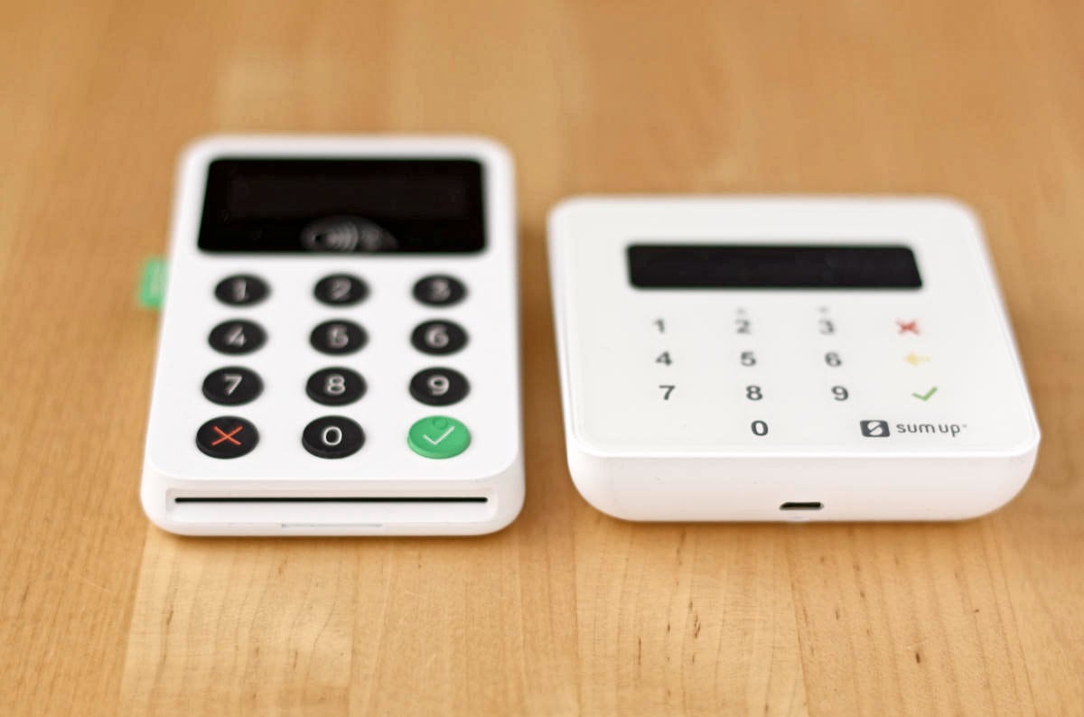 iZettle Reader 2 og SumUp Air – bunden iZettle Reader 2 og SumUp Air