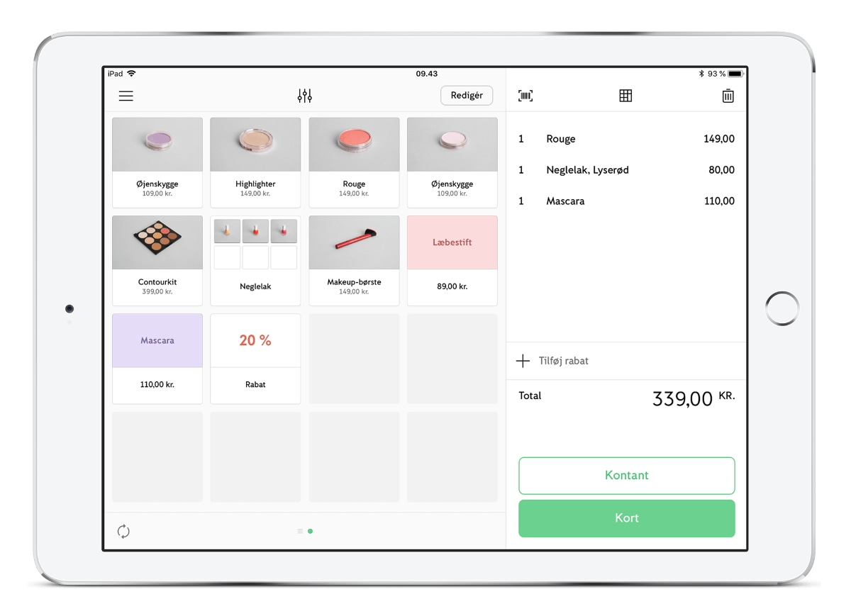iZettle Go-app på iPad