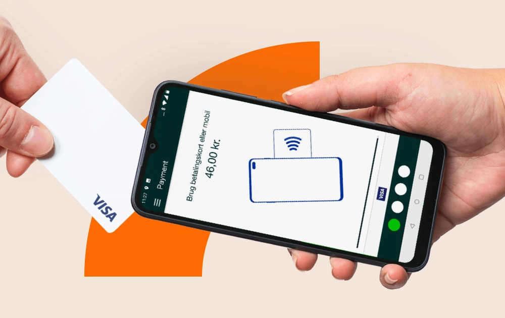 Vibrant app der modtager kontaktløs kort