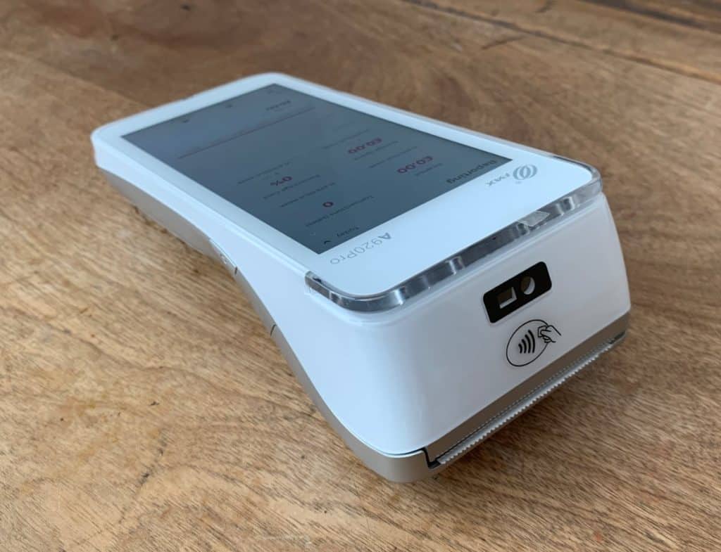 PAX A920Pro-betalingsterminal som vi testede